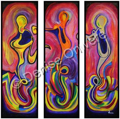 Just Jazz - The Three By Denise Clayton-Onwere - Acrylic