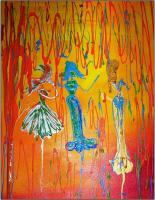 Gossip  By Denise Clayton-Onwere - Acrylic Paintings - By Denise Onwere, Abstract Painting Artist