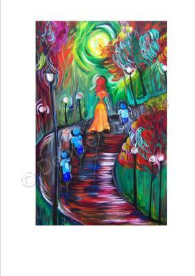 Amazing Women - A Walk In The Park By Denise Onwere - Acrylic