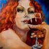 Fiery Red - Oil On Canvas Paintings - By Em Kotoul, Realism Painting Artist