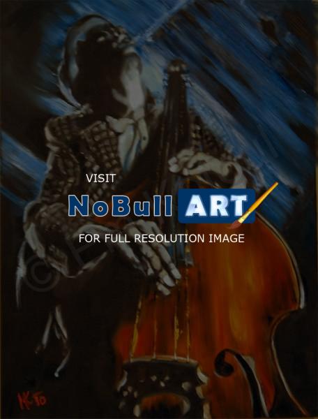 Oils - Contrabass - Oil On Canvas