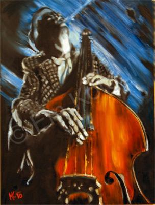 Oils - Contrabass - Oil On Canvas