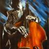 Contrabass - Oil On Canvas Paintings - By Em Kotoul, Realism Painting Artist