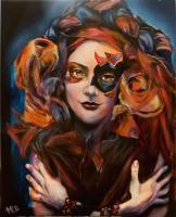 Goddess Of Chastity - Oil On Canvas Paintings - By Em Kotoul, Fantasy Painting Artist