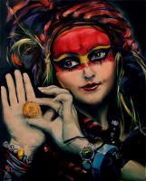 Princess Of The Thieves - Oil On Canvas Board Paintings - By Em Kotoul, Realism Painting Artist