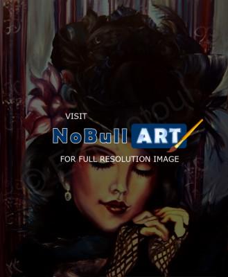 Oils - Black Dahlia - Oil On Canvas