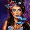 Madame Butterfly - Oil On Canvas Paintings - By Em Kotoul, Fantasy Painting Artist