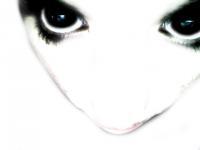 Self Photography - White Alien Face - Camera