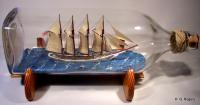 Ships In Bottles - Ship In Bottle - Purnell T White - Wood Thread Paint Etc