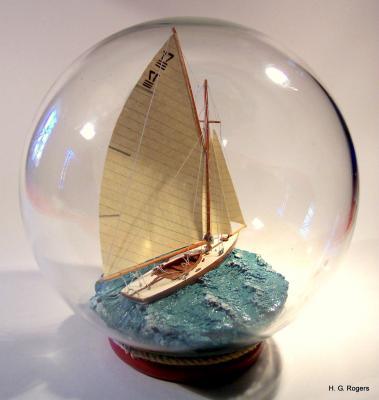 Ships In Bottles - Ship In Bottle - Phoebus II - Bottle Putty Wood Paint Paper