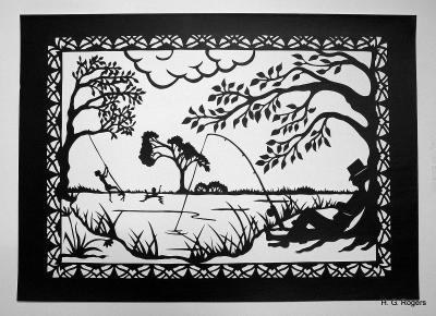 Silhouette Papercut - Sunday Afternoon - Paper