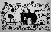 Peter Pumpkin Eater - Paper Other - By Gabrielle Rogers, Black On White Silhouette Other Artist