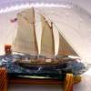Chesapeake Bay Punghy Schooner - Wood Thread Paint Etc Woodwork - By Gabrielle Rogers, Chesapeake Bay Sailing Vessel Woodwork Artist