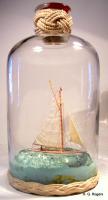 2 Tonneaux Calliope - Wood Thread Paper Paint Etc Woodwork - By Gabrielle Rogers, Sailing Sloop Woodwork Artist