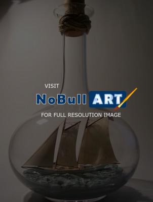 Ships In Bottles - A J Meerwald - Bottle Putty Wood Paint Paper