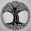 Celtic Tree Of Life - Paper Other - By Gabrielle Rogers, Black On White Silhouette Other Artist
