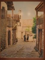 Street View In Kakopetria - Oil Paintings - By Nikos Constantinou, Realistic Painting Artist