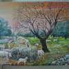 Sheep Grazing - Oil Paintings - By Nikos Constantinou, Realistic Painting Artist
