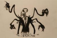 Slender Man - Charcoal Drawings - By Cassi Fields, Abstract Drawing Artist