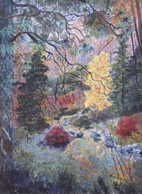 Landscapes - Woodland Glow - Watercolor