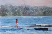 Island Girl - Watercolor Paintings - By Gaylen Whiteman, Impresssionism Painting Artist
