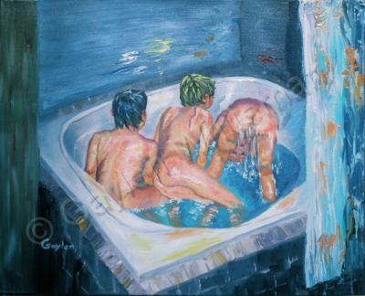 Figurative - In Mommas Tub - Oil