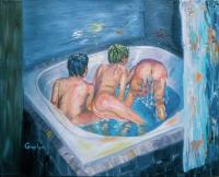 Figurative - In Mommas Tub - Oil