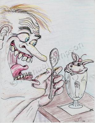 Mozarks Brain - Easter Sundae - Ink And Pencil
