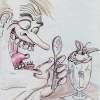Easter Sundae - Ink And Pencil Drawings - By Michael Simpson, Surrealism Drawing Artist