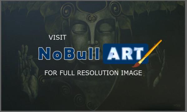 Painting - Budha On Meditation - Acrylic On Canvas