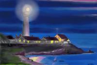 Paintings - Pigeon Point Lighthouse - Racing Home - Computer Aided
