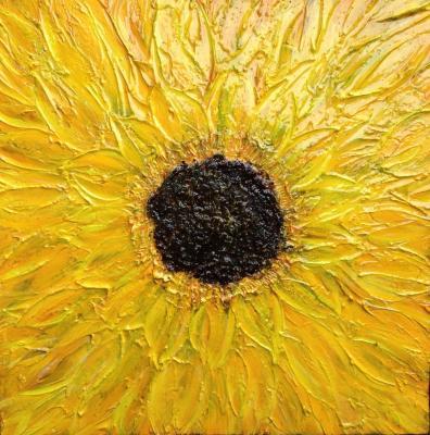 Flower Power - Yellow Flower - Mixed Medium