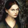 Portrait Of Maiden - Oil On Board Paintings - By Nikolay Pavlushko, Realism Painting Artist