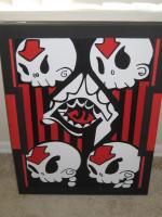Vaughnart - Custom Skulls On Canvas With Acrylic  10000 - Acrylic