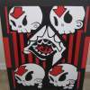 Custom Skulls On Canvas With Acrylic  10000 - Acrylic Paintings - By Phillip Vaughn, Abstract Art Pop Art Painting Artist