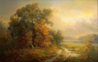 Autumn Landscape - Oil On Canvas Paintings - By Jan Bartkevics, Landscape Painting Artist