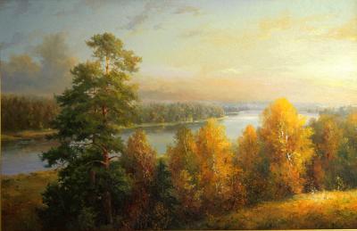 Main Painting - Autumn Landscape - Oil On Canvas