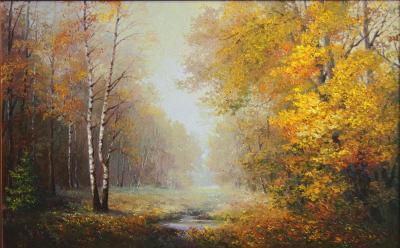 Main Painting - Autumn Landscape - Oil On Canvas