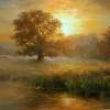 Morning Landscape - Oil On Canvas Paintings - By Jan Bartkevics, Landscape Painting Artist