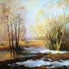 Spring Landscape - Oil On Canvas Paintings - By Jan Bartkevics, Landscape Painting Artist