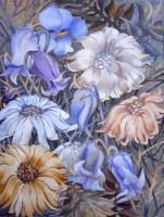 Blumen - Acryl Hartfaser Paintings - By Aivars Mangulis, Abstrakt Painting Artist