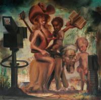 American Utopia - Into Egypt - Oil On Board