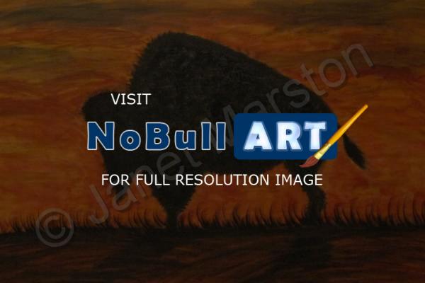 Wildlife Art - American Buffalo Oil Painting - Oil On Canvas