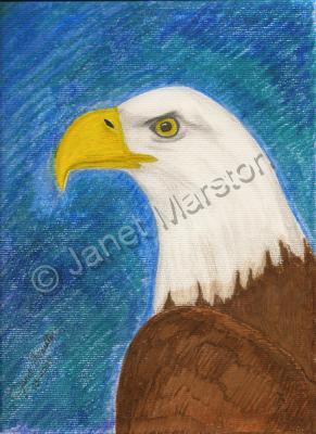 Wildlife Art - Bald Eagle Painting - Mixed Media