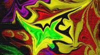 Hummingbird In Flight - Graffitti Mixed Media - By John Wayne, Digitally Altered Paintings Mixed Media Artist
