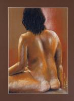 N-104 - Pastels Drawings - By Jacques Benatar, Nudes Drawing Artist