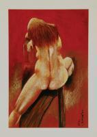 N-105 - Pastels Drawings - By Jacques Benatar, Nudes Drawing Artist