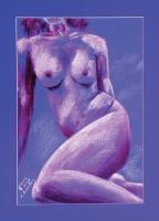 N-106 - Pastels Drawings - By Jacques Benatar, Nudes Drawing Artist