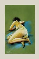 N-107 - Pastels Drawings - By Jacques Benatar, Nudes Drawing Artist
