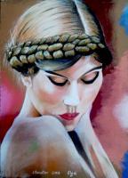 Elga - Pastels Paintings - By Jacques Benatar, Realistic Painting Artist